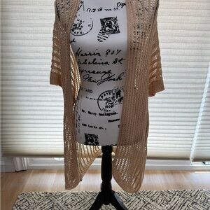 Open Knit Tan Women's Sweater